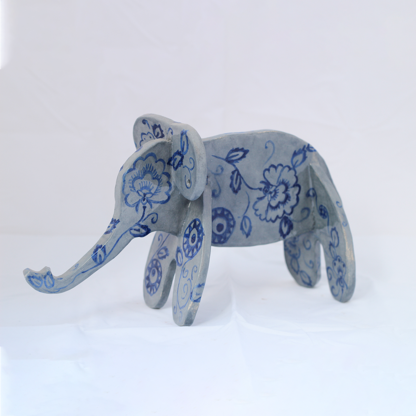 Flat Animals Series - Floral Elephant
